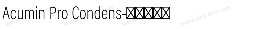 Acumin Pro Condens字体转换